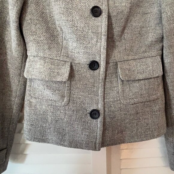 Banana Republic grey wool-blend peacoat military inspired XS - Picture 2 of 6